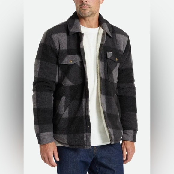 NWT - Brixton Men’s Sherpa Lined Stretch Fleece Jacket - Size XXL - Picture 3 of 14